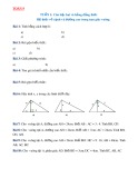 Bài tập Toán lớp 9: Hệ thức về cạnh và đường cao trong tam giác vuông