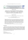 Fabrication of organic solar cell utilizing mixture of solution processable phthalocyanine and fullerene derivative with processing additive solvent