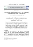 Microstructure and electrical properties of low-temperature Solution-processed Sol-gel KNN thin films