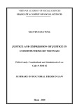 Summary of Doctoral thesis in Law: Justice and expression of justice in constitutions of Vietnam