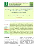 Standardization and quality evaluation of non-dairy probiotic beverage prepared from finger millet and foxtail millet