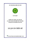 Luận án Tiến sĩ Kinh tế: Nghiên cứu chiến lược sinh kế của các hộ dân ven biển tỉnh Thái Bình trong bối cảnh biến đổi khí hậu