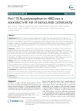 Pro1170 Ala polymorphism in HER2-neu is associated with risk of trastuzumab cardiotoxicity