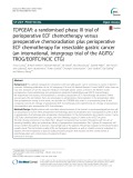 TOPGEAR: A randomised phase III trial of perioperative ECF chemotherapy versus preoperative chemoradiation plus perioperative ECF chemotherapy for resectable gastric cancer (an international, intergroup trial of the AGITG/ TROG/EORTC/NCIC CTG)