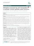 Methylation-associated Has-miR-9 deregulation in paclitaxel- resistant epithelial ovarian carcinoma