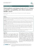 Polymorphisms and plasma levels of IL-27: Impact on genetic susceptibility and clinical outcome of bladder cancer