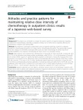 Attitudes and practice patterns for maintaining relative dose intensity of chemotherapy in outpatient clinics: Results of a Japanese web-based survey