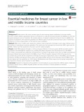 Essential medicines for breast cancer in low and middle income countries