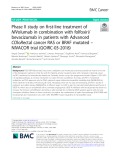Phase II study on first-line treatment of NIVolumab in combination with folfoxiri/ bevacizumab in patients with Advanced COloRectal cancer RAS or BRAF mutated – NIVACOR trial (GOIRC-03-2018)