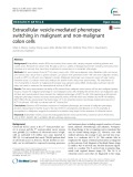 Extracellular vesicle-mediated phenotype switching in malignant and non-malignant colon cells
