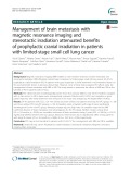 Management of brain metastasis with magnetic resonance imaging and stereotactic irradiation attenuated benefits of prophylactic cranial irradiation in patients with limited-stage small cell lung cancer