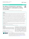 The efficacy of etanercept as anti-breast cancer treatment is attenuated by residing macrophages