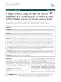 A cross-sectional study of high-risk human papillomavirus clustering and cervical outcomes in HIV-infected women in Rio de Janeiro, Brazil