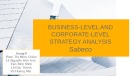 Presentation Business-level and corporate-level strategy analysis Sabeco