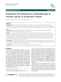 Prediction of resistance to chemotherapy in ovarian cancer: A systematic review