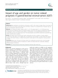 Impact of age and gender on tumor related prognosis in gastrointestinal stromal tumors (GIST)