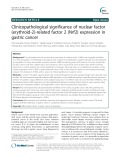 Clinicopathological significance of nuclear factor (erythroid-2)-related factor 2 (Nrf2) expression in gastric cancer