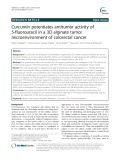 Curcumin potentiates antitumor activity of 5-fluorouracil in a 3D alginate tumor microenvironment of colorectal cancer