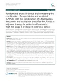 Randomized phase III clinical trial comparing the combination of capecitabine and oxaliplatin (CAPOX) with the combination of 5-fluorouracil, leucovorin and oxaliplatin (modified FOLFOX6) as adjuvant therapy in patients with operated high-risk stage II or stage III colorectal cancer