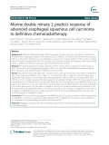 Murine double minute 2 predicts response of advanced esophageal squamous cell carcinoma to definitive chemoradiotherapy