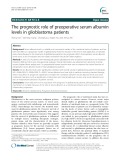 The prognostic role of preoperative serum albumin levels in glioblastoma patients