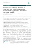 Detection of morphologic alterations in rectal carcinoma following preoperative radiochemotherapy based on multiphoton microscopy imaging