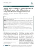 Vascular dysfunction and increased metastasis of B16F10 melanomas in Shb deficient mice as compared with their wild type counterparts