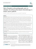 Role of baseline echocardiography prior to initiation of anthracycline-based chemotherapy in breast cancer patients
