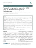Targeted next generation sequencing of RB1 gene for the molecular diagnosis of Retinoblastoma