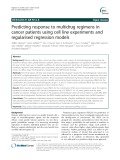 Predicting response to multidrug regimens in cancer patients using cell line experiments and regularised regression models