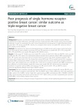 Poor prognosis of single hormone receptorpositive breast cancer: Similar outcome as triple-negative breast cancer