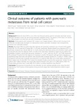Clinical outcome of patients with pancreatic metastases from renal cell cancer