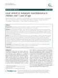 Local control in metastatic neuroblastoma in children over 1 year of age
