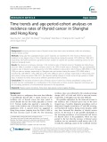Time trends and age-period-cohort analyses on incidence rates of thyroid cancer in Shanghai and Hong Kong