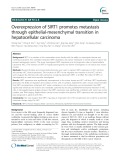 Overexpression of SIRT1 promotes metastasis through epithelial-mesenchymal transition in hepatocellular carcinoma