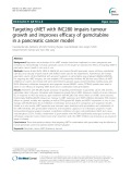 Targeting cMET with INC280 impairs tumour growth and improves efficacy of gemcitabine in a pancreatic cancer model