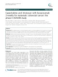 Capecitabine and irinotecan with bevacizumab 2-weekly for metastatic colorectal cancer: The phase II AVAXIRI study