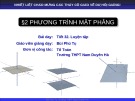 Bài giảng Hình học 12 - Bài 2: Phương trình mặt phẳng (Tiết 2)