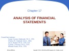 Lecture Principles of financial accouting - Chapter 17: Analysis of financial statements