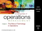 Lecture Fundamentals of operations management (4/e): Chapter 5 - Davis, Aquilano, Chase
