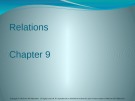 Lecture Discrete mathematics and its applications - Chapter 9: Relations