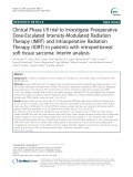 Clinical Phase I/II trial to Investigate Preoperative Dose-Escalated Intensity-Modulated Radiation Therapy (IMRT) and Intraoperative Radiation Therapy (IORT) in patients with retroperitoneal soft tissue sarcoma: Interim analysis