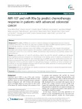 MiR-107 and miR-99a-3p predict chemotherapy response in patients with advanced colorectal cancer
