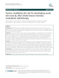 Factors modifying the risk for developing acute skin toxicity after whole-breast intensity modulated radiotherapy