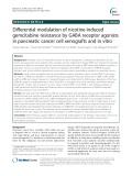 Differential modulation of nicotine-induced gemcitabine resistance by GABA receptor agonists in pancreatic cancer cell xenografts and in vitro