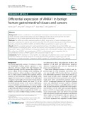 Differential expression of ANXA1 in benign human gastrointestinal tissues and cancers