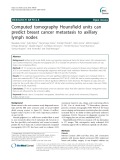 Computed tomography Hounsfield units can predict breast cancer metastasis to axillary lymph nodes