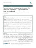 Public awareness of cancer risk factors in the Moroccan population: A population-based cross-sectional study