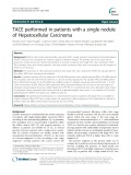 TACE performed in patients with a single nodule of hepatocellular carcinoma