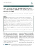 PARP inhibition and the radiosensitizing effects of the PARP inhibitor ABT-888 in in vitro hepatocellular carcinoma models